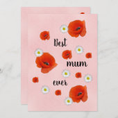 Beste Mutter - Muttertag Feiertagskarte (Vorne/Hinten)