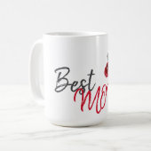 Beste Mutter Muttertag Wasserfarben-Blumen Kaffeetasse (Vorderseite Links)