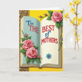 Beste Mütter Open Book Karte (Gelbe Blume)