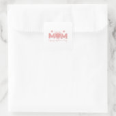 Beste Mutter Quadratischer Aufkleber (Tasche)