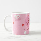 Beste-Mutter-Rosa-Herz-Tasse Kaffeetasse (Links)