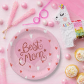 Beste-Mutter-Rosa-Papierteller Pappteller (Party)