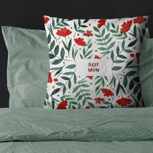 Beste Mutter Rote Blume Magischer Garten Muttertag Kissen
