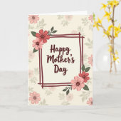 Beste-Mutter-Skizzierte-Blumen-Karte Karte (Gelbe Blume)