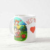 Beste Mutter Süße Strickgans Kaffeetasse (Vorderseite Links)