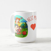 Beste Mutter Süße Strickgans Kaffeetasse (Vorderseite Links)