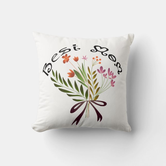 Beste Mutter T - Shirt Kissen (Vorderseite)