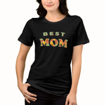 BESTE MUTTER – T-Shirt mit kühnen Blumen zum Mutte