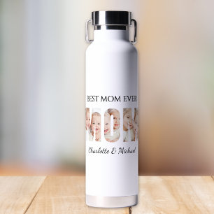 Beste Mutter überhaupt 3 Fotos ausgeschnittene Buc Trinkflasche