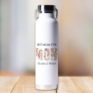 Beste Mutter überhaupt 3 Fotos ausgeschnittene Buc Trinkflasche