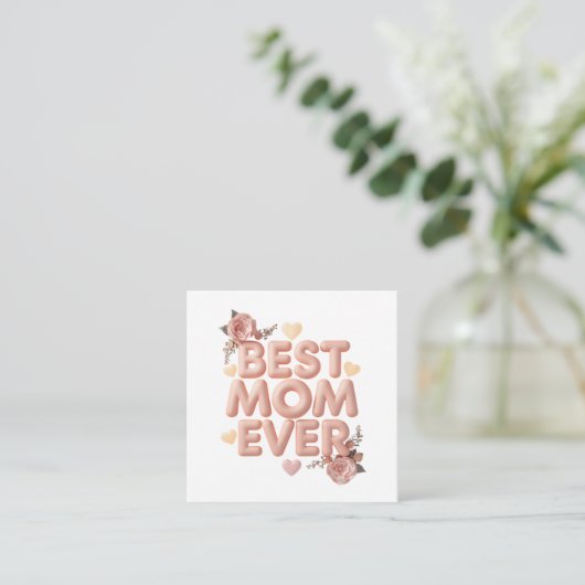 Beste Mutter überhaupt 3D-Blumendesign | Geschenk Begleitkarte (Stehend Vorderseite)