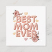 Beste Mutter überhaupt 3D-Blumendesign | Geschenk Begleitkarte (Vorderseite)