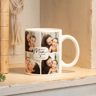 Beste Mutter überhaupt 4 Foto-Collage Personalisie Kaffeetasse