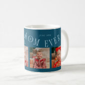 Beste Mutter überhaupt 4-Foto Türkis Muttertag Kaffeetasse (VorderseiteRechts)