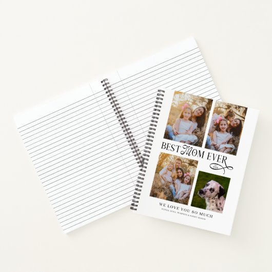 Beste Mutter überhaupt 4 Fotos Muttertag-Geschenke Notizblock (Innenseite)
