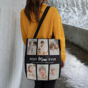 Beste Mutter überhaupt 6 Foto-Collage Personalisie Tasche