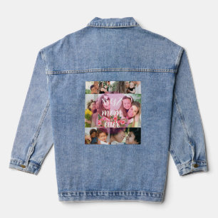 Beste Mutter überhaupt 9 Foto-Collage Personalisie Jeansjacke