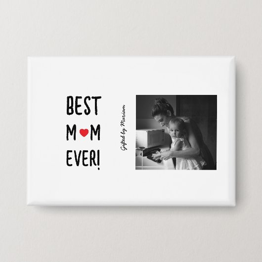 Beste Mutter überhaupt Anpassbarer Name Button (Vorderseite)