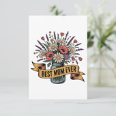 Beste Mutter überhaupt Begleitkarte (Stehend Vorderseite)
