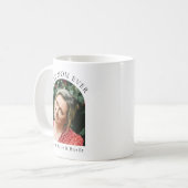 Beste Mutter überhaupt, benutzerdefinierter Bogenf Kaffeetasse (Vorderseite Links)