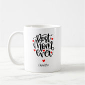 Beste Mutter überhaupt, benutzerdefiniertes Namens Kaffeetasse (Links)