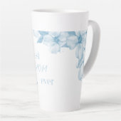 Beste Mutter überhaupt Blaue Blumen-Latte-Mug Milchtasse (Rechte Ecke)