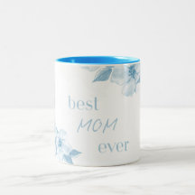 Beste Mutter überhaupt Blaues Blumenmug