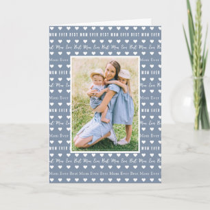 Beste Mutter überhaupt Blaues Foto zum Muttertag  Karte