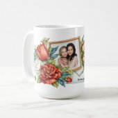 Beste Mutter überhaupt Blumen & Foto Muttertag  Kaffeetasse (Vorderseite Links)