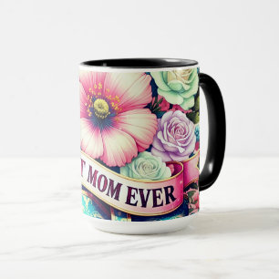 Beste Mutter überhaupt Blumen-Tasse – Vintage-Rose Tasse