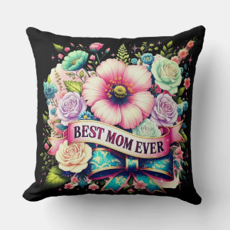 Beste Mutter überhaupt Blumen-Wurfkissen – Vintage Kissen