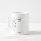 Beste Mutter überhaupt – Blumengeschenktasse Kaffeetasse (Vorderseite Links)