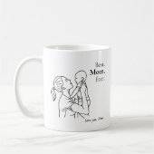 Beste Mutter überhaupt – Blumengeschenktasse Kaffeetasse (Links)