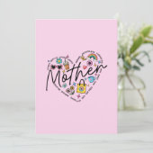 Beste Mutter überhaupt Einladung (Stehend Vorderseite)