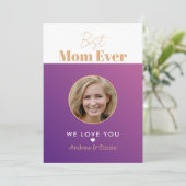 Beste Mutter überhaupt Einladung (Stehend Vorderseite)