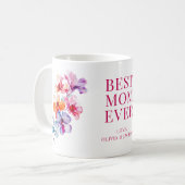 Beste Mutter überhaupt Elegante Blumen Blumen Mutt Kaffeetasse (Vorderseite Links)