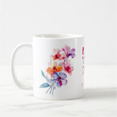 Beste Mutter überhaupt Elegante Blumen Blumen Mutt Kaffeetasse (Links)