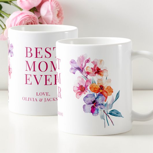 Beste Mutter überhaupt Elegante Blumen Blumen Mutt Kaffeetasse