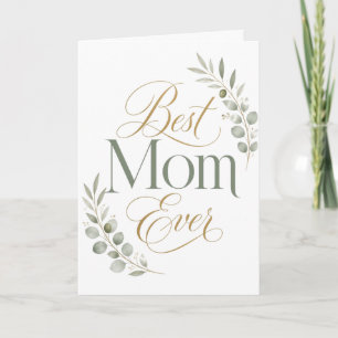 Beste Mutter überhaupt Elegante botanische Typogra Karte