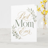 Beste Mutter überhaupt Elegante botanische Typogra Karte (Gelbe Blume)