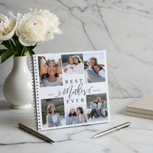 Beste Mutter überhaupt Elegantes Schriftfoto-Colla Notizblock
