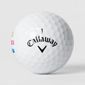 'Beste Mutter überhaupt' Farbige einfache Retro-Ty Golfball (Logo)