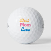 'Beste Mutter überhaupt' Farbige einfache Retro-Ty Golfball (Vorderseite)