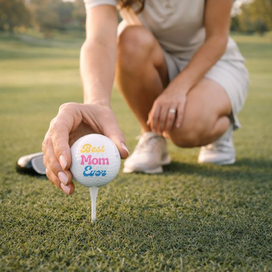 'Beste Mutter überhaupt' Farbige einfache Retro-Ty Golfball