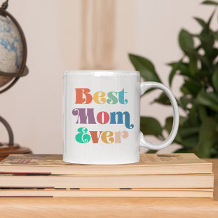 Beste Mutter überhaupt Farbige Retro-Schrift Mutte Kaffeetasse