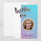 Beste Mutter überhaupt Feiertagskarte (Vorne/Hinten)