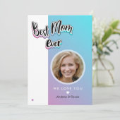 Beste Mutter überhaupt Feiertagskarte (Stehend Vorderseite)
