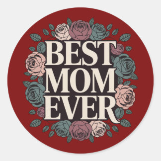 Beste Mutter überhaupt Floral Aufkleber