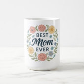 Beste Mutter überhaupt – Florale Edition Kaffeetasse (Mittel)