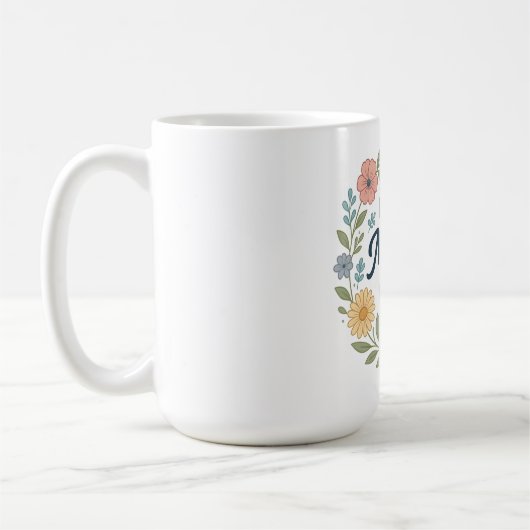Beste Mutter überhaupt – Florale Edition Kaffeetasse (Links)